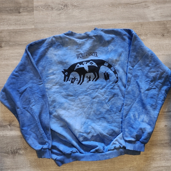 Dagoli, Tribal Graphic Blue Crewneck Sweater - Picture 2 of 3
